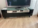 Glazen design tv kast 125,5cmx40cmx41cm, Ophalen, 100 tot 150 cm, Minder dan 100 cm, 25 tot 50 cm