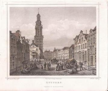 Zutphen Staalgravure 1858 Terwen beschikbaar voor biedingen