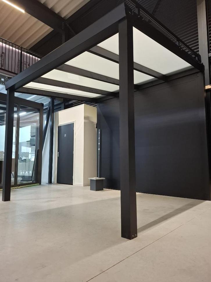 Veranda tuinkamer zwart en zonwering, Tuin en Terras, Overkappingen, Nieuw, Veranda, Ophalen