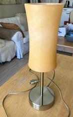 LIVARNO lux tafellampje met mooie okergele, hardglazen kap, Huis en Inrichting, Lampen | Tafellampen, Ophalen, Gebruikt, Glas