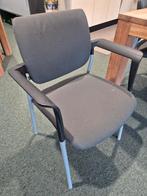 21 Kantoorstoelen met Leuning - Grijze Stof, Ophalen, Gebruikt, Vijf, Zes of meer stoelen, Stof