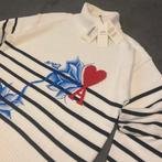 Ami Paris White turtleneck with black lines - M, Maat 48/50 (M), Ami Paris, Wit, Nieuw