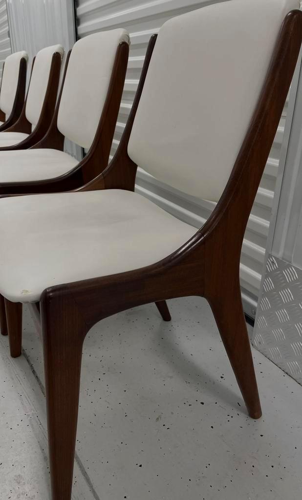 4x mahjongg Dutch vintage design stoelen, Huis en Inrichting, Stoelen, Zo goed als nieuw, Vier, Hout, Leer, Overige kleuren, Ophalen