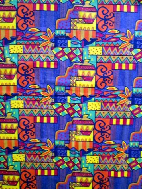 Retro Naai - knutsel fijne ribstof nr 2407 meerkleurig, Hobby en Vrije tijd, Stoffen en Lappen, Nieuw, Katoen, 30 tot 120 cm, 30 tot 200 cm