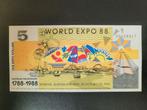 Australië EXPO Brisbane 1988 UNC    2, Postzegels en Munten, Bankbiljetten | Oceanië, Los biljet, Ophalen of Verzenden