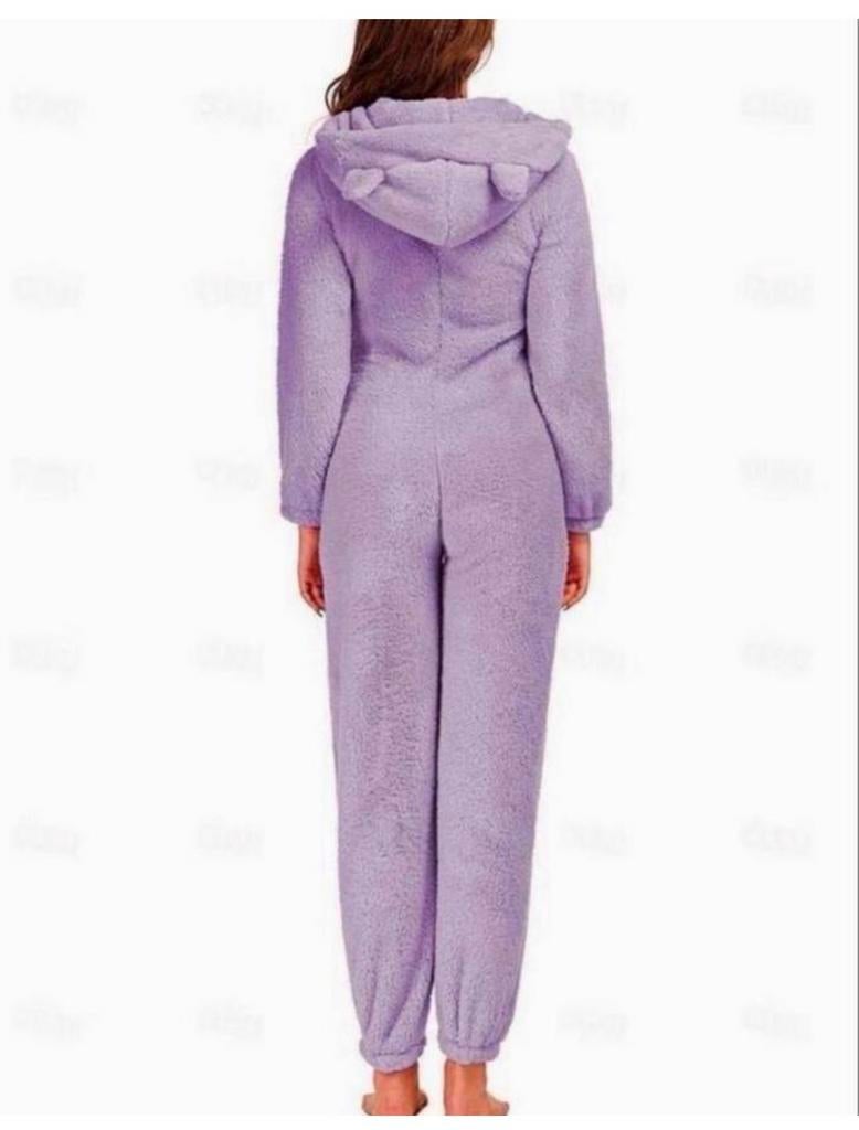 Onesie Wanzie Huispak Jumpsuit Fleece pyama pyjama maat S-M, Maat 38/40 (M), Paars, Nieuw, Ophalen of Verzenden