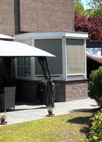 Screens 4x en 1x blind, Doe-het-zelf en Verbouw, Rolluiken, Ophalen, Gebruikt, 100 tot 150 cm, Grijs
