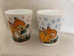 Beker / Bekers x2 Disney Bambi en Stampertje 8.5 cm, Nieuw, Nieuw, Ophalen of Verzenden, Overige stijlen, Kop(pen) en/of Schotel(s)