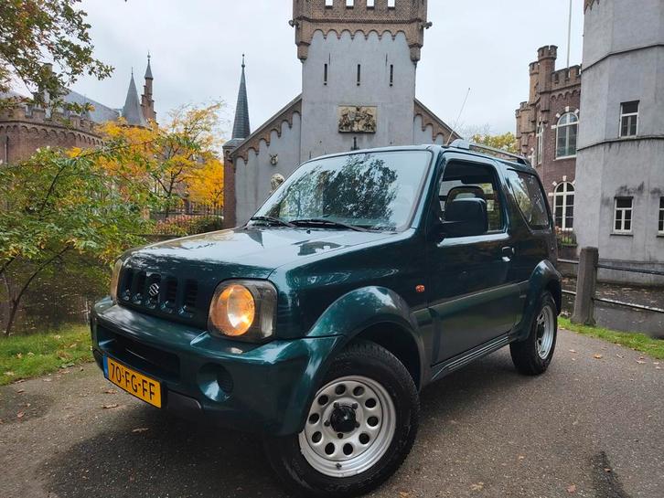 Suzuki Jimny 1.3 4x4 / airco / apk11-2026 / groen metallic!!, Auto's, Suzuki, Bedrijf, Jimny, 4x4, Airbags, Airconditioning, Centrale vergrendeling