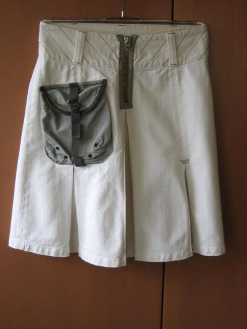 Zeer mooie stoere ecru rok van REPLAY, maat XS Snazzeys, Kleding | Dames, Rokken, Zo goed als nieuw, Maat 34 (XS) of kleiner, Wit