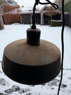 Oude vintage emaille hanglamp, Ophalen of Verzenden, Gebruikt, Metaal, Minder dan 50 cm