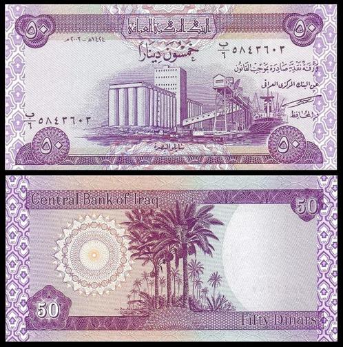 Irak 2003 t/m 2018, 5 biljetten van 50 t/m 1000 Dinar (UNC), Postzegels en Munten, Bankbiljetten | Azië, Setje, Midden-Oosten
