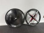 Tijdritwielen, dicht achterwiel, 4-spaaks voorwiel Pro, Ophalen, Zo goed als nieuw, Racefiets, Wiel