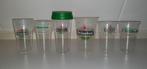 Serie plastic Heineken glazen 6x inclusief bierspatelglas, Ophalen of Verzenden, Gebruikt, Glas of Glazen, Heineken