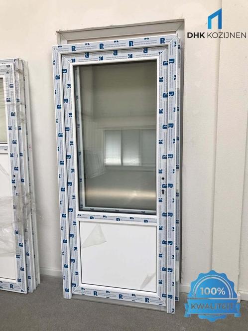 2/3 Glas Kunststof Deur - Verschillende maten, Doe-het-zelf en Verbouw, Deuren en Horren, Nieuw, Buitendeur, 200 tot 215 cm, 80 tot 100 cm