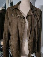 Samsoe Samsoe Suède Biker Jacket - Petrol Green, Samsoe Samsoe, Ophalen of Verzenden, Zo goed als nieuw, Groen