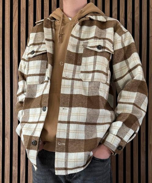 Jack & Jones overshirt, Kleding | Heren, Truien en Vesten, Zo goed als nieuw, Maat 46 (S) of kleiner, Bruin, Ophalen of Verzenden