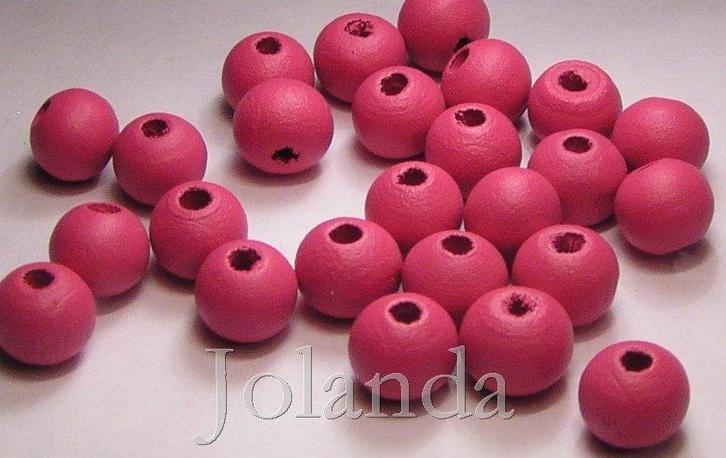 0236 Mooie Cyclaam Roze Houten Kralen (8 mm), Hobby en Vrije tijd, Kralen en Sieraden maken, Nieuw, Kraal, Ophalen of Verzenden
