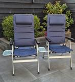 2x Human Nature Verona Campingstoel | donkerblauw, Caravans en Kamperen, Ophalen, Zo goed als nieuw, Campingstoel