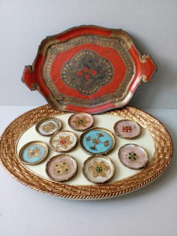Florentijns/barok Dienbladen/schaaltjes.Per art/set geprijsd beschikbaar voor biedingen