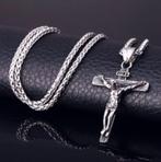 Stalen 5 cm. kruis - zilver kleur en goud, Overige materialen, Nieuw, Ophalen of Verzenden, Kruis of Symbool