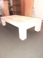 Ruige blank houten salon tafel 70x140x35, Ophalen of Verzenden, Zo goed als nieuw