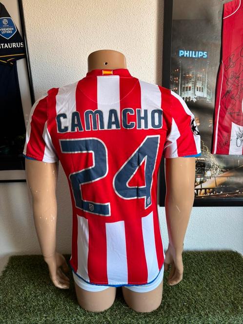Matchworn Atletico Madrid thuisshirt  2008-2009 Camacho, Sport en Fitness, Voetbal, Zo goed als nieuw, Shirt, Maat M, Ophalen of Verzenden