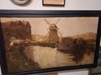 Joop Kropff Schilderij: Laak Molen Den Haag, Antiek en Kunst, Ophalen of Verzenden