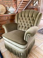 Vintage mohair bank fauteuil FRANJES izgst los te koop groen, Witgoed en Apparatuur, Ophalen of Verzenden