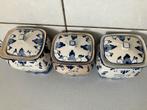 Delfts Blauw Voorraadpotten Set - Koffie, Thee, Suiker, Ophalen of Verzenden, Gebruikt