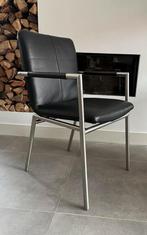 4/6 zwart leder Henders & Hazel Dafur design eetkamerstoelen, Ophalen, Dafur, Zwart, Henders en Hazel