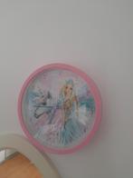 ROZE topmodel meisjes klok kinderkamer tip, klok leren, Ophalen of Verzenden, Zo goed als nieuw, Klok