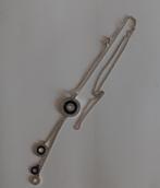 Zilverkleurig ketting (51 cm) met leuke hanger van 12 cm, Ophalen of Verzenden, Zo goed als nieuw, Staal, Oor- of Traguspiercing