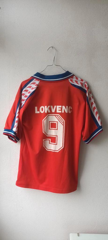 Vintage EK Tsechië Lockvenc voetbalshirt - 1996, Sport en Fitness, Voetbal, Zo goed als nieuw, Shirt, Maat L, Ophalen of Verzenden