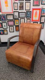 Echt Lederen Fauteuil - Stijlvol & Comfortabel, Ophalen, Zo goed als nieuw, 75 tot 100 cm, Leer