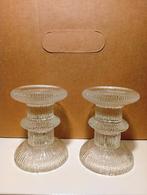 Luminarc France NORDIC kandelaars, Twee helderglazen, Ophalen of Verzenden