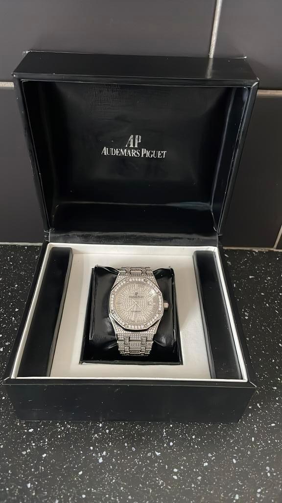 AP Royal oak moissanite diamond, Sieraden, Tassen en Uiterlijk, Horloges | Heren, Zo goed als nieuw, Polshorloge, Overige merken