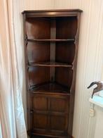 Hoekkast – Massief hout – Donkerbruin – Landelijke stijl, Antiek en Kunst, Antiek | Meubels | Kasten, Ophalen