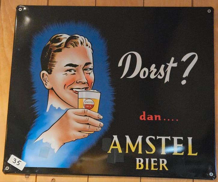 Vintage Reclamebord - Texels, Amstel, Moretti, Coca-Cola, Verzamelen, Merken en Reclamevoorwerpen, Gebruikt, Reclamebord, Ophalen