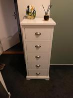 Mooie witte ladenkast, Huis en Inrichting, Kasten | Ladekasten, Ophalen, Minder dan 50 cm, 5 laden of meer, Zo goed als nieuw