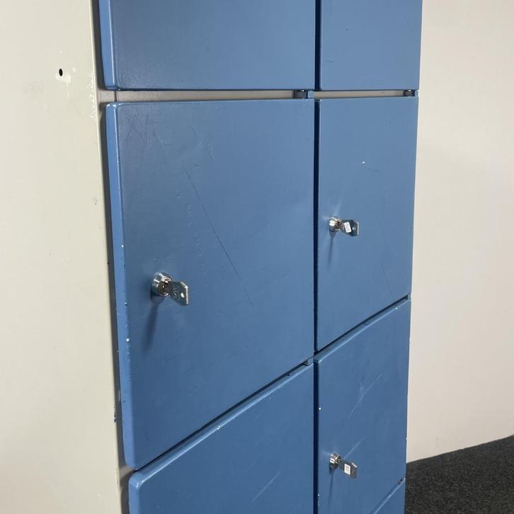Blauwe Lockerkast - 10-deurs | 195 x 60 x 50 cm 25497, Huis en Inrichting, Kasten | Ladekasten, Gebruikt, 150 tot 200 cm, 50 tot 100 cm