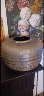 Grote zilverkleurige vaas uit de PTMD -collectie, Ophalen, Zo goed als nieuw, Overige kleuren, Minder dan 50 cm