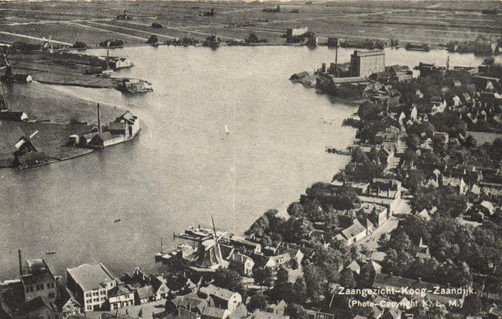 Zaangezicht - Koog-Zaandijk - KLM - ongelopen, Verzamelen, Ansichtkaarten | Nederland, Ongelopen, Noord-Holland, Voor 1920, Ophalen of Verzenden