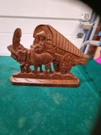 beeld ossenkar houtsnijwerk jaren 50, Ophalen of Verzenden