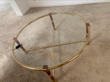 Glazen messing tafel rond beschikbaar voor biedingen