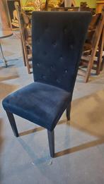 6 koningsblauwe velourse eetkamerstoelen, Ophalen, Hoeksehofstraat 8, Zo goed als nieuw, Ellesmusic@hotmail.com