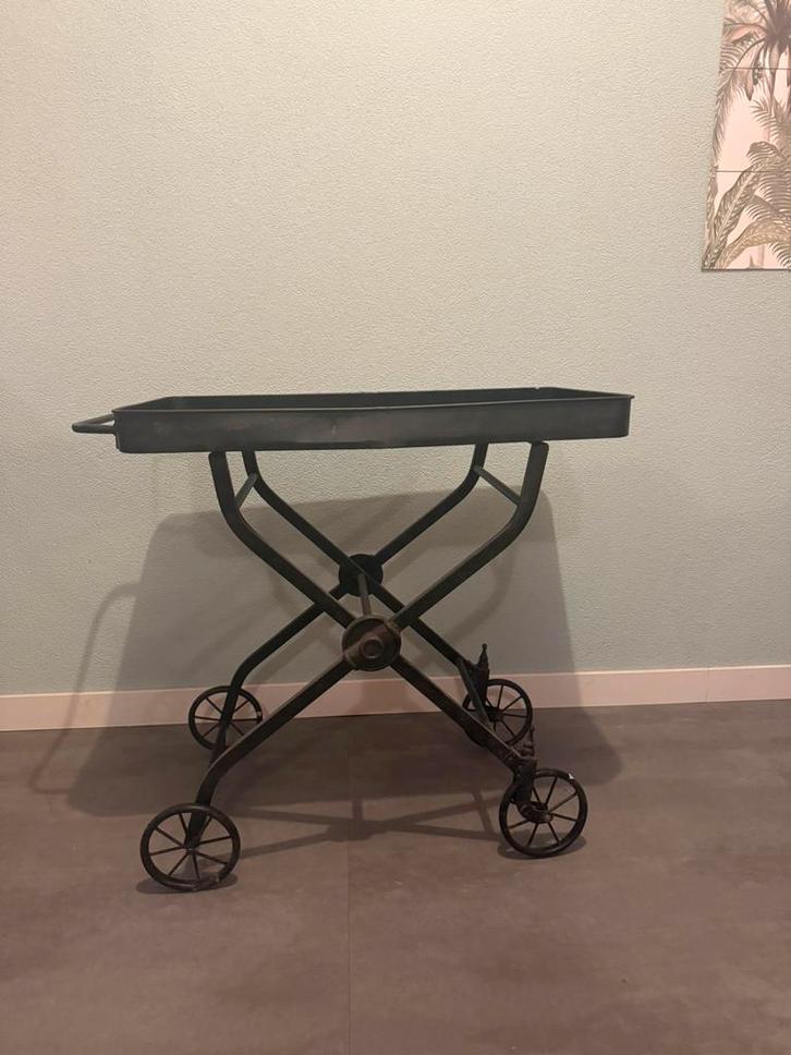 Loberon Serveerwagentje Norfolk antiekbruin, Huis en Inrichting, Tafels | Bijzettafels, Rechthoekig, 60 cm of meer, 75 cm of meer