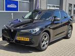 Alfa Romeo STELVIO 2.0 T AWD Q4 B-Tech trekhaak!, Leder en Stof, Zwart, Bedrijf, Vierwielaandrijving