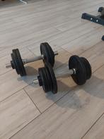 Halters dumbbells met verstelbare kg, Sport en Fitness, Fitnessmaterialen, Ophalen, Zo goed als nieuw, Dumbbell