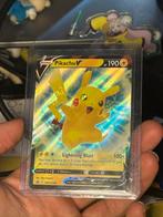 Pokémon TCG: Zeldzame Pikachu V promo kaart, Ophalen of Verzenden, Zo goed als nieuw, Losse kaart